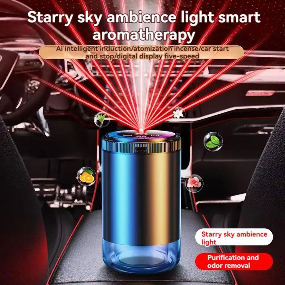 Car Electric Air Diffuser Aroma Humidifier Car Odor Interior Scent Stop Light Eliminator Start Car Aromatherapy Deodorizer O4R8