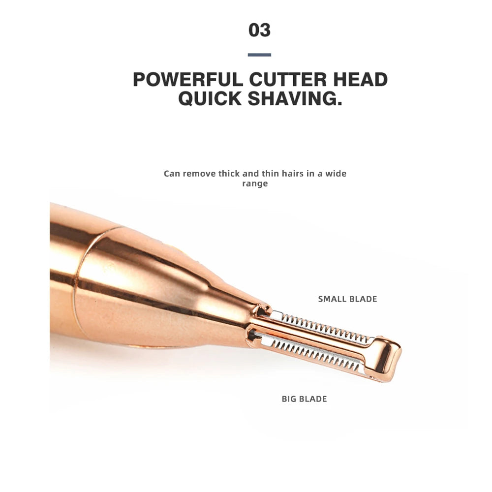 Micro Epilator for Ladies Eyebrow Trimmer Woman Epilator Machine Electric 4 In 1 Wet and Dry Use Painless Hair Remover Shaver