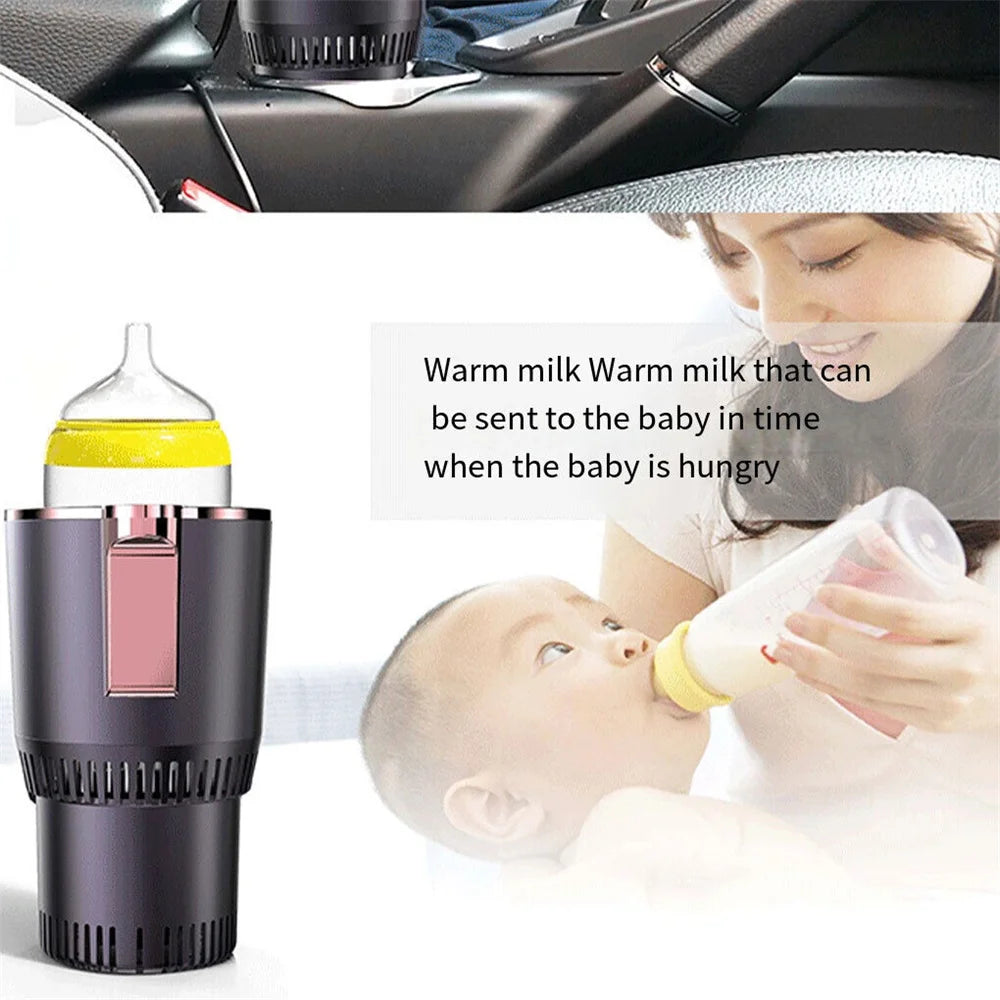 Smart Car 2-In-1 Hot And Cold Cup Drinks Holder Home Fast Refrigeration Cooling/Heating Mini Touch Screen Beverage Mug