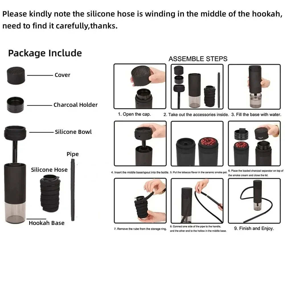 Portable Shisha Hookah Set Arabic Hookah Cup Removable Fashionable Hookah Holder Portable Car Hookah Household Hookah In The Car