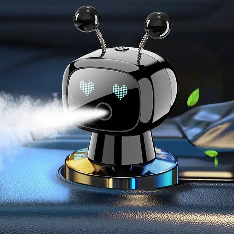 XMSJ Smart Car Air Freshener AI Rechargeable Car Aroma Diffuser Smart eyes 4 Levels of Adjustable Intelligent Car Diffuser Gift