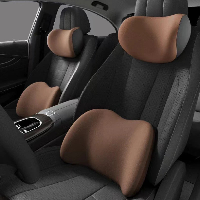 Car Headrest Lumbar Support Shoulder Pillow Memory Foam Headrest Lumbar Support Car Seat Backrest Cushion No LOGO Cross-border C