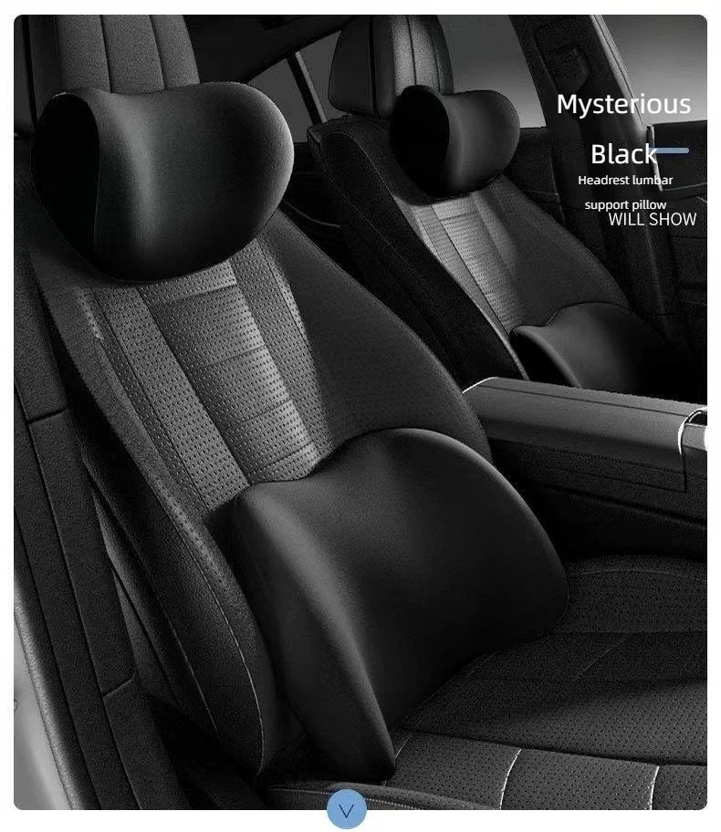 Car Headrest Lumbar Support Shoulder Pillow Memory Foam Headrest Lumbar Support Car Seat Backrest Cushion No LOGO Cross-border C