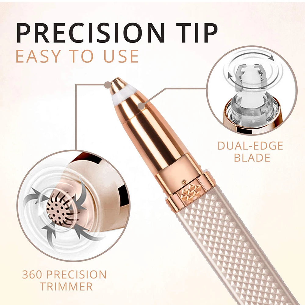 Micro Epilator for Ladies Eyebrow Trimmer Woman Epilator Machine Electric 4 In 1 Wet and Dry Use Painless Hair Remover Shaver