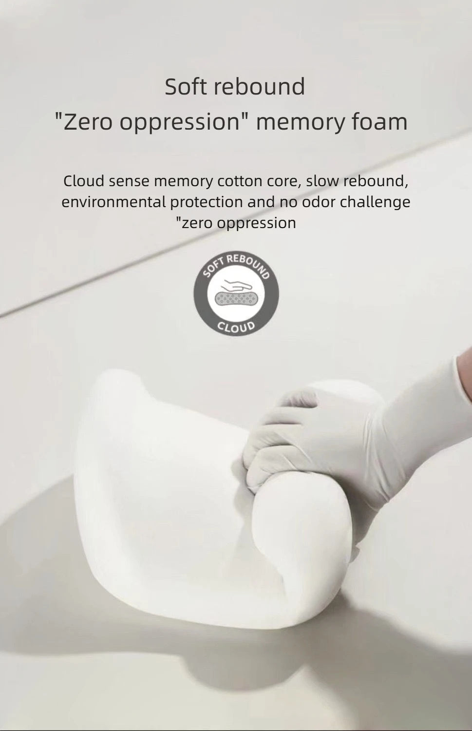 Car Headrest Lumbar Support Shoulder Pillow Memory Foam Headrest Lumbar Support Car Seat Backrest Cushion No LOGO Cross-border C