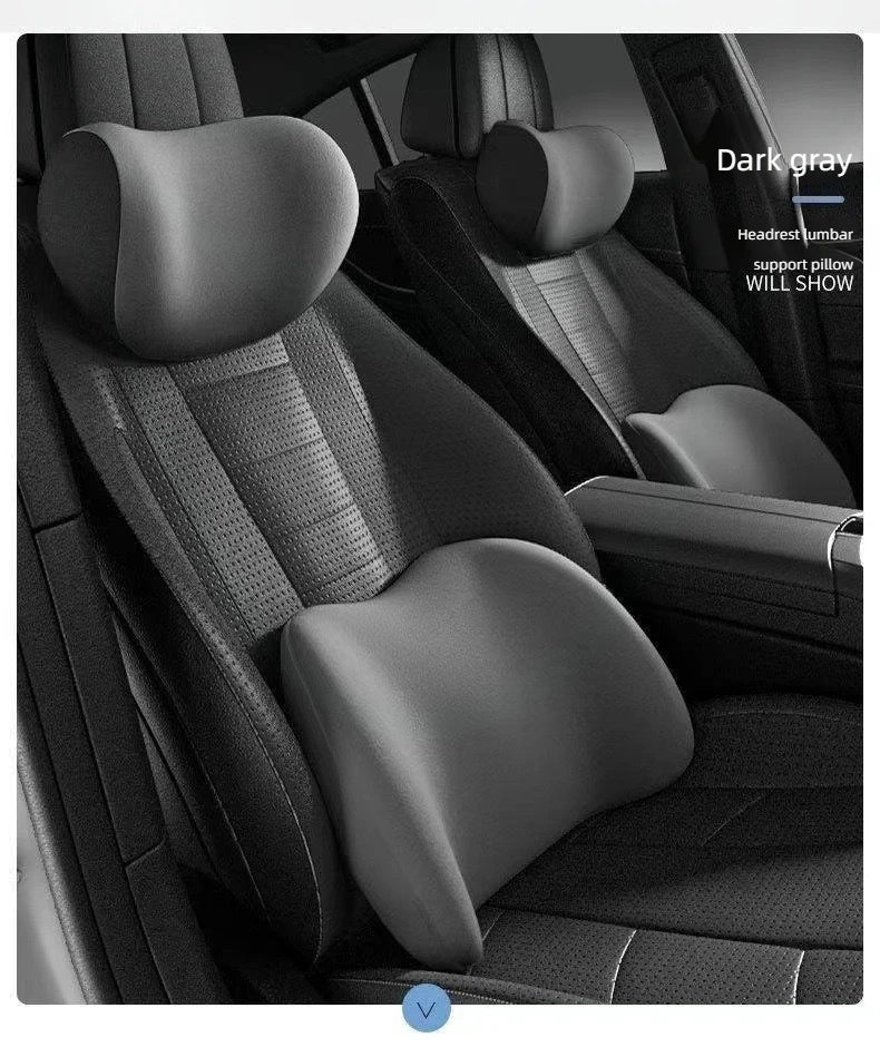 Car Headrest Lumbar Support Shoulder Pillow Memory Foam Headrest Lumbar Support Car Seat Backrest Cushion No LOGO Cross-border C