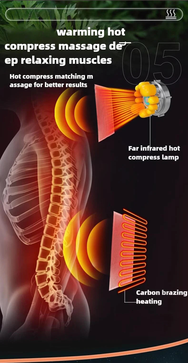 Electric Full Body Massage Mattress With Heating Hand Control Shoulder Neck Waist Airbag Back Kneading vibration Massage Cushion