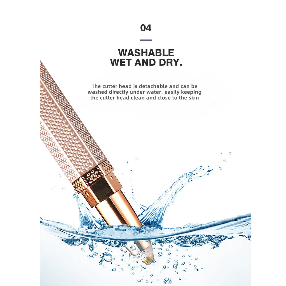 Micro Epilator for Ladies Eyebrow Trimmer Woman Epilator Machine Electric 4 In 1 Wet and Dry Use Painless Hair Remover Shaver