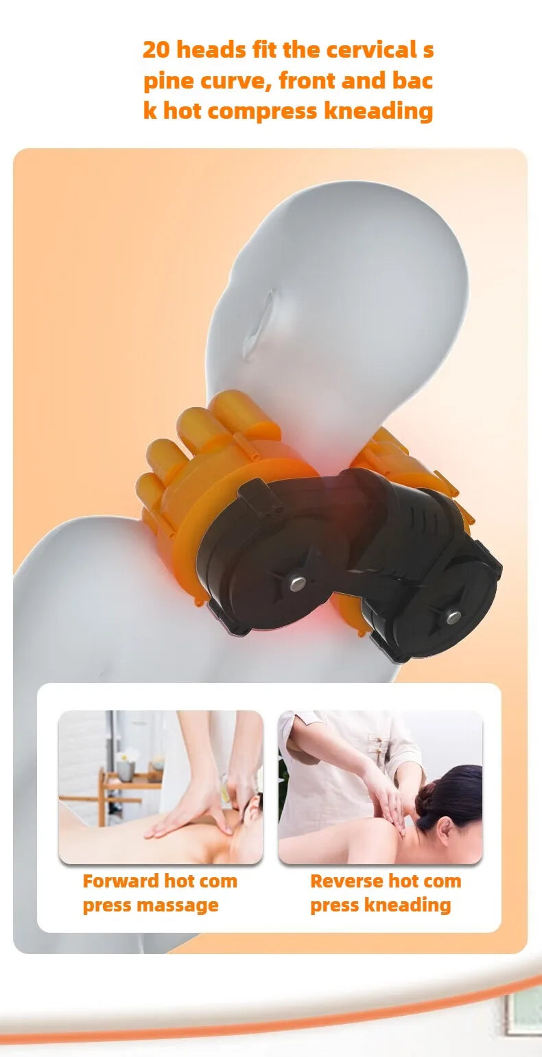 Electric Full Body Massage Mattress With Heating Hand Control Shoulder Neck Waist Airbag Back Kneading vibration Massage Cushion