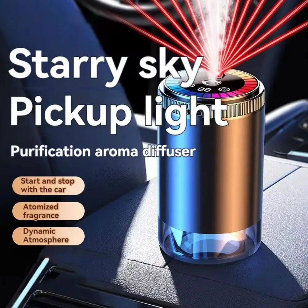 Car Electric Air Diffuser Aroma Humidifier Car Odor Interior Scent Stop Light Eliminator Start Car Aromatherapy Deodorizer O4R8