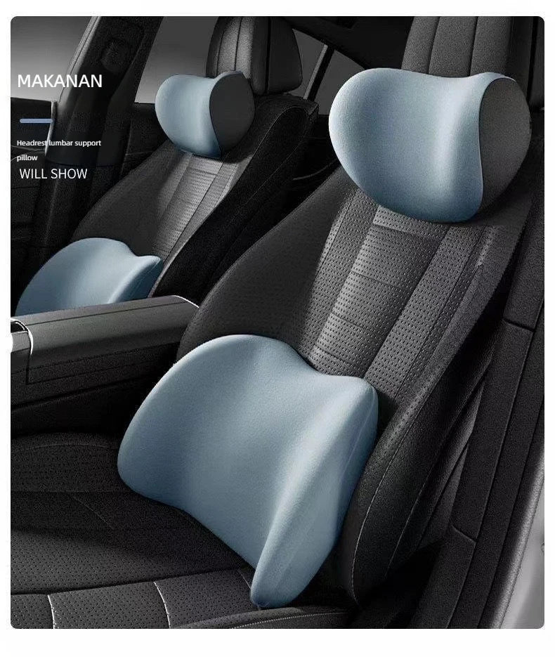 Car Headrest Lumbar Support Shoulder Pillow Memory Foam Headrest Lumbar Support Car Seat Backrest Cushion No LOGO Cross-border C