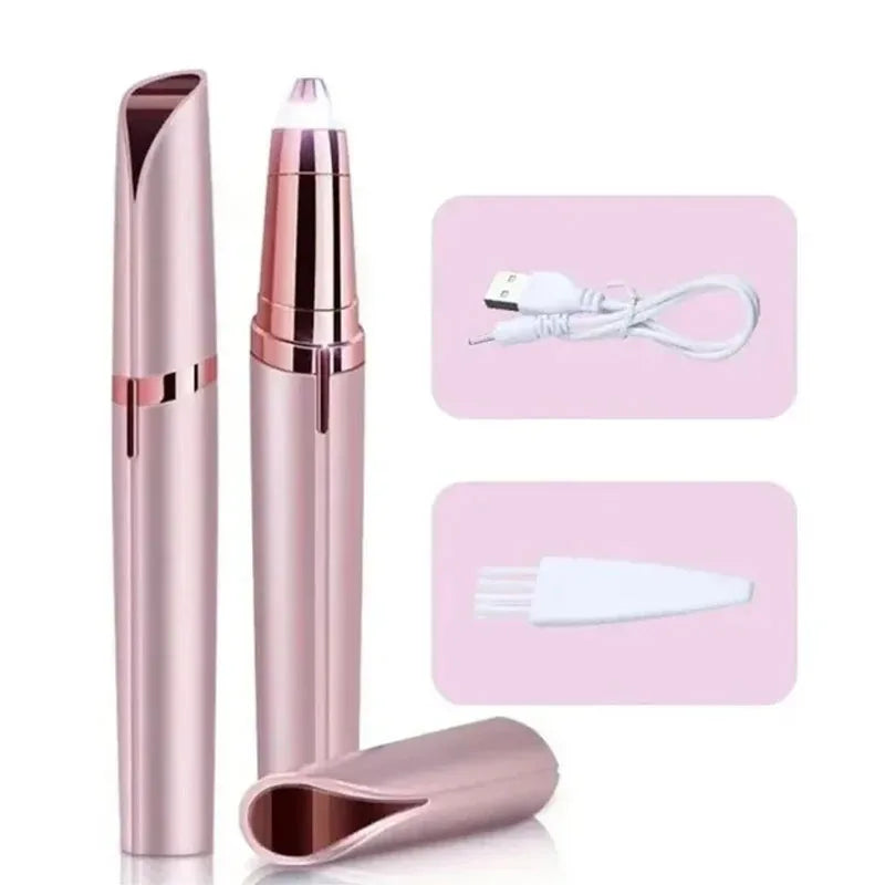 Electric Eyebrow Trimmer Electric Face Eyebrow Hair Trimmer Mini Portable Women Body Shaver Remover Blade Eye Rechargeable