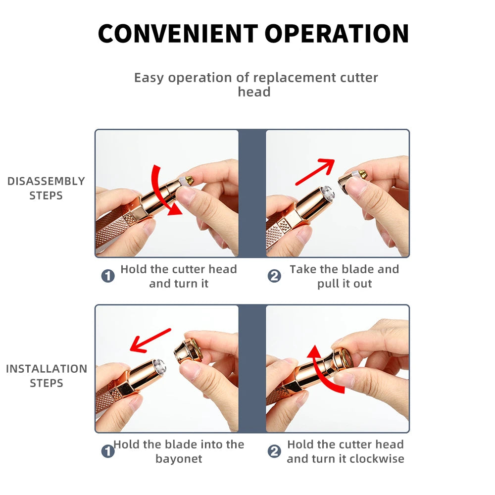 Micro Epilator for Ladies Eyebrow Trimmer Woman Epilator Machine Electric 4 In 1 Wet and Dry Use Painless Hair Remover Shaver