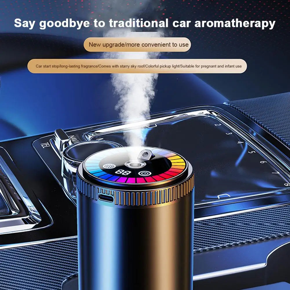 Car Electric Air Diffuser Aroma Humidifier Car Odor Interior Scent Stop Light Eliminator Start Car Aromatherapy Deodorizer O4R8