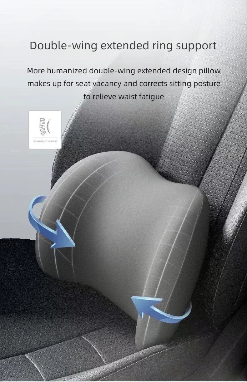 Car Headrest Lumbar Support Shoulder Pillow Memory Foam Headrest Lumbar Support Car Seat Backrest Cushion No LOGO Cross-border C