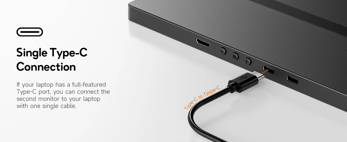 Dopesplay 14.1inch Portable Monitors 1200P FHD IPS Single Dual Second Screen Extender Display For Phone PC Mac 13.3-17" Laptops