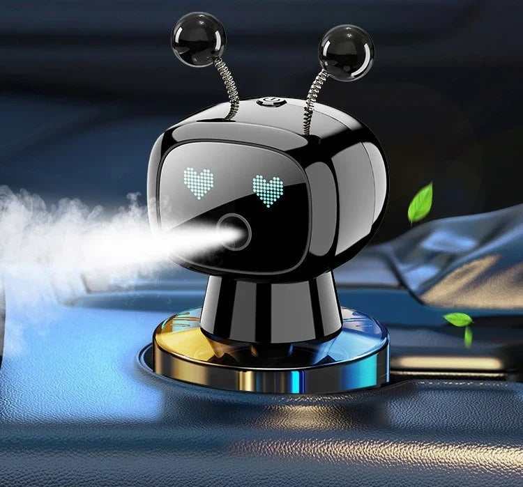 XMSJ Smart Car Air Freshener AI Rechargeable Car Aroma Diffuser Smart eyes 4 Levels of Adjustable Intelligent Car Diffuser Gift
