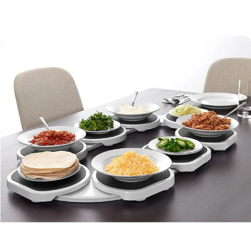 Rotating Dining Table Tray Food Serving Lazy Susan Tray Rotating Meal Tray Food Serving Turntable for Home Restaurant Kitchen