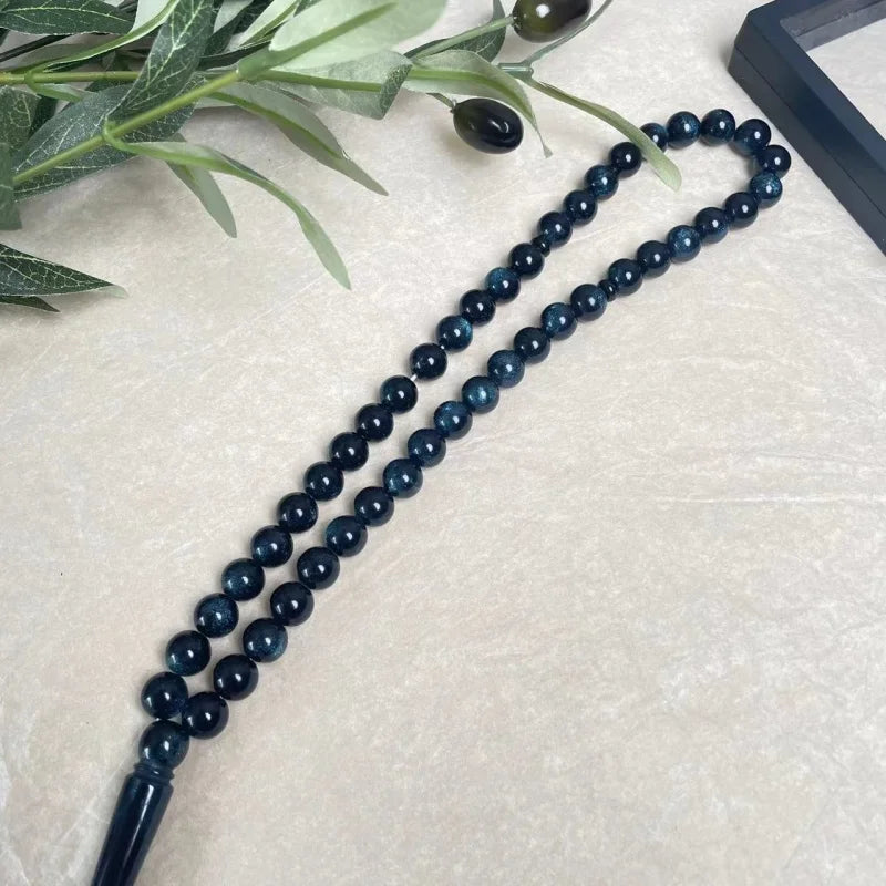 Muslim rosary 10mm 45 acrylic imitation beeswax starlight single ear bracelet TASBIH, Middle Eastern prayer rosary