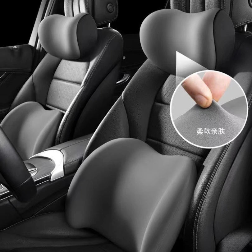 Car Headrest Lumbar Support Shoulder Pillow Memory Foam Headrest Lumbar Support Car Seat Backrest Cushion No LOGO Cross-border C