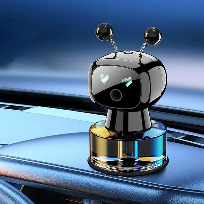 XMSJ Smart Car Air Freshener AI Rechargeable Car Aroma Diffuser Smart eyes 4 Levels of Adjustable Intelligent Car Diffuser Gift